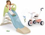 Smoby Set tobogan și tricicletă roz Toboggan GM Slide Life Smoby lungimea suprafeței de alunecare 150 cm cu joc de apă (SM820509-22)