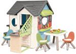 Smoby Căsuță cu magazin și restaurant cu gard Chef House Life Smoby extensibilă cu loc de stat (SM810256-F) Casuta pentru copii
