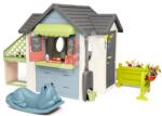Smoby Căsuță cu magazin și restaurant de grădină balansoar albastru Chef House Life Smoby extensibilă cu un sistem complet de extindere modulară (SM810256-V2) Casuta pentru copii