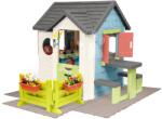 Smoby Căsuță cu magazin și restaurant de grădină cu ușă mică Chef House Life Smoby extensibilă cu măsuță și grădină pe pardosea (SM810256-U) Casuta pentru copii