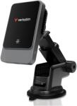 Verbatim Vezeték nélküli töltős autós telefontartó Verbatim n Drive 15W RGB CND-03 fekete ezüst