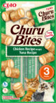 Inaba Foods Churu Bites Recompense pentru Pisici cu Pui si Ton fara cereale - 3 x 10 g
