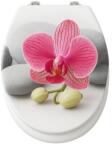 Pepita Седалка за тоалетна Pepita MDF с бавно затварящ се капак - Orchidea - бяло-розово (P-7324)