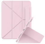 Baseus P40112500411-00 Apple IPAD Air 13 (2024) / IPAD Pro 12.9 (2022) / IPAD Pro 12.9 (2020) BASEUS MINIMALIST tok álló, bőr hatású (aktív FLIP, oldalra nyíló, TRIFOLD, asztali tartó, ceruza tartó) RÓZSASZÍ