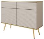 ArtPS BIJOU KSZ-107 MDF komód | bézs / arany lábak