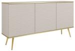 ArtPS Komód BIJOU K-160 MDF | bézs, arany lábak