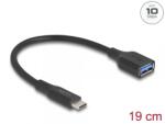 Delock Adaptor USB 3.2 type C la USB-A T-M 60W QC 3.0 19cm, Delock 67179 (67179)