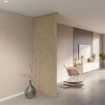 Decowall Beltéri térelválasztó szett: 12 db térelválasztó léc + 45°-os alsó/felső profil (270 cm x 100 cm) Natúr tölgy (1413080P - 1413082P)