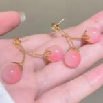 HARAHU JU-36528 cherry Fülbevaló - Rózsaszín KP36528