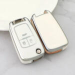  Chevrolet 3 gombos bicskakulcs TPU tok fehér ezüst (TOP032EFH)