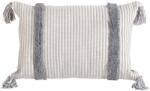 Takoy TERRA COLLECTION Díszpárnahuzat PALERMO vastag pamut anyagból bojtokkal és bolyhos csíkokkal díszítve