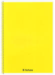 Fortuna Spirálfüzet vonalas FORTUNA Monocolor A/5 70 lapos sárga