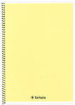 Fortuna Spirálfüzet vonalas FORTUNA Monocolor A/4 70 lapos pasztell sárga