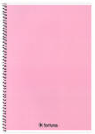 Fortuna Spirálfüzet vonalas FORTUNA Monocolor A/5 70 lapos pasztell rózsaszín