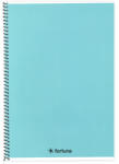 Fortuna Spirálfüzet vonalas FORTUNA Monocolor A/5 70 lapos pasztell kék