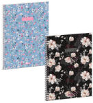 Ars Una Spirálfüzet sima ARS UNA Flowery A/4 60 lapos