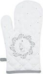 Clayre & Eef Manusa bucatarie bumbac alb gri Pisicuta 18x30 cm (LGC44)