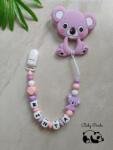Baby Panda Névre szóló rágcsalánc - Koala - halvány lila