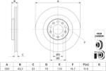 Bosch Disc frana BOSCH 0 986 479 J43 (0 986 479 J43) - automobilus