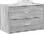 vidaXL Шкаф с 2 чекмеджета сив сонома 60x31x40 см инженерно дърво (858831)