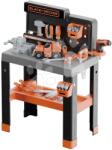 Smoby Atelier de lucru cu mașinuță pliabilă Bricolo Pro Workbench Smoby cu bormașină mecanică și unelte cu piese de asamblare 78 accesorii înălțime 75 cm de la 3 ani (SM360740) Set bricolaj copii