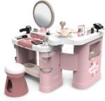 Smoby Măsuță de toaletă cu uscător de păr electronic My Beauty Center 3în1 Smoby salon de coafură și cosmetică cu studio de manichiură 26 de accesorii potrivit de la 3 ani (SM320256)