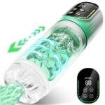 SuperLove 5in1 Powerful Sucking, Licking, Thrusting, Rotating & Vibrating Masturbator Green