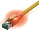 SACON Easylan CS1OYADAD0050 RJ45 Hálózati kábel, patchkábel CAT 6A S/FTP 5 m Sárga LED-del 1 db (21.15. 2334) (21.15.2334)