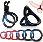 SuperLove Be Hard Cock Ring Set Black Inel pentru penis