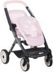 Smoby Iker babakocsi biztonsági övvel Twin Pushchair Pink Maxi Cosi&Quinny Smoby 42 cm játékbabának 64 cm ergonomikus tolókarral (SM253221)