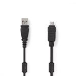 Nedis USB kábel Olympus fényképezőgéphez USB-A - 12 pin 2m, fekete - CCGP60802BK20
