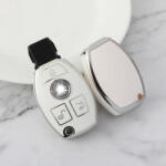  Mercedes 3 gombos kulcs TPU tok fehér ezüst (TME015EFH)