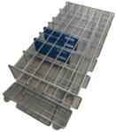  2 soros acél késrács ( 6 kés, 2 acél, belső lánckesztyű tartó) (59005)