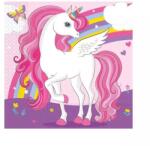 Procos Set de 20 de șervețele cu model unicorn și curcubeu - 33 x 33 cm (93760)