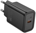 hoco. N62 încărcător de rețea cu priză Type-C (30W, încărcător rapid PD 3.0) NEGRU (N62 BLACK)