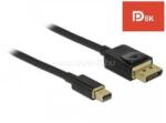 Delock Mini DisplayPort a DisplayPort-kábel 8K 60 Hz 1 m DP 8K tanúsítvánnyal (DL84927) (DL84927)