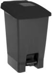 PLANET Pedálos szelektív hulladékgyűjtő szemetes nyomófedeles nyílással Antracit-Fekete 100L (UP229F)
