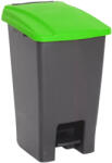 PLANET Pedálos szelektív hulladékgyűjtő szemetes Antracit-Zöld 70L (UP228Z)