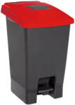 PLANET Pedálos szelektív hulladékgyűjtő szemetes nyomófedeles nyílással Antracit-Piros 100L (UP229P)