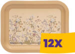  Botanica mintás fém tálca 12db