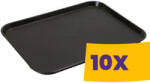  Gastro tálca nagy műanyag fekete 10db