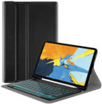 Techsuit iPad Pro 11 (2018/2020/2021/2022) - Techsuit - CozyTab tok (ceruzatartóval/RGB billentyűzettel) - Fekete