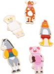 Bigjigs Toys Set de joaca Bigjigs - Magneti de asamblat, animalele din ferma (BJ002)