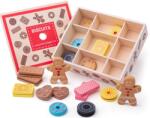 Bigjigs Toys Set din lemn Bigjigs - Biscuiti in cutie (BJ470) Bucatarie copii