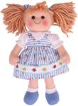 Bigjigs Toys Papusa moale Bigjigs - Christine, 34 cm (BJD031)