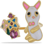  Nyuszi Gyűrű - Arannyal bevont Ezüst - Barton Gránát