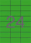 APLI Színes Etikett - Zöld, 70x37 mm, 2400 db