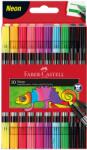 Faber-Castell Carioci cu 2 capete, 10 culori/set, FABER-CASTELL Neon (FC151109)