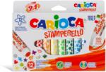 CARIOCA Carioci cu stampila 12 culori/set, diverse forme, CARIOCA Stamperello (CA-42240)