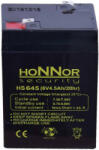 Honnor HS645 6V 4.5Ah zselés ólom akkumulátor gondozásmentes (HS645)
